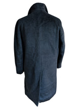 Vintage Swedish Raglan Coat S/38R Black Pure Alpaca
