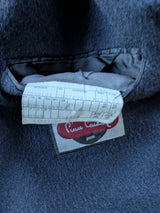Vintage Pierre Cardin Tyrolean Coat M/40R Navy Blue Wool/Mohair Italy