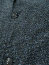 Vintage John Collier Balmacaan Raglan Coat 42/44R Grey Grey with Brown Check Wool