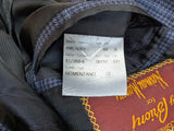 Brioni Sport Coat 41/42R Dark Blue Check 2-Button Cashmere/Silk