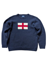 Hackett Sweater M Navy Chunky England Flag Wool