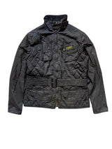 Barbour Ladies International Biker Waxed Jacket M/6 US Black Cotton