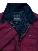 Barbour Ladies International Belted Jacket 8 US Red Hilberry Waxed Cotton