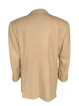 Brioni Sport Coat 44R Pale Yellow Windowpane 2-Button Wool