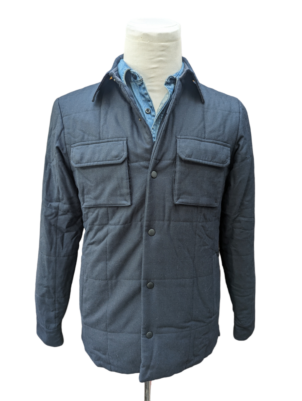 ASPESI M65 綿100% MOORER HERNO HOUSTON Aspesi Field Jacket XS/S Navy Thermore Padded Wool – eHABERDASHER