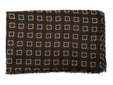 Battisti Scarf Brown Floret/Dot Modal/Cashmere whisper