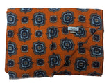 Battisti Scarf Burnt Orange Squared Medallions Modal/Cashmere whisper