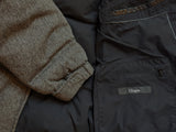 Z Zegna Down Jacket S/M Grey Donegal Wool Blend
