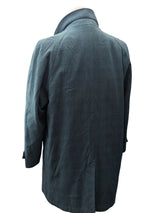 Vintage Dunn & Co. Raglan Coat XL/44 Dark Greenish Grey Plaid 3-button pure wool