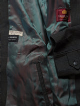 Vintage Dunn & Co. Raglan Coat XL/44 Dark Greenish Grey Plaid 3-button pure wool