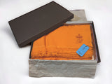 Battisti Throw/Blanket Orange Paisley weave, Zegna Baruffa Wool