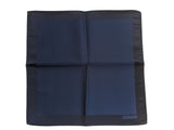 Zegna Pocket Square: Navy blue, pure silk