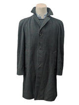 Vintage Dunn & Co. Balmacaan Coat 40/42 Dark Brown Plaid Crombie wool