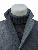 Vintage Dunn & Co. (Fox Brothers/Marling Evans) Coat 40R Charcoal Plaid 3-button Pure Heavy Wool