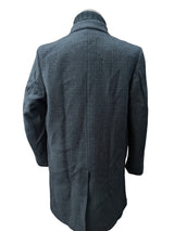 Vintage Dunn & Co. (Fox Brothers/Marling Evans) Coat 40R Charcoal Plaid 3-button Pure Heavy Wool