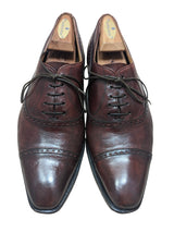 Sutor Mantellassi Shoes UK 7.5 Dark burgundy brown captoe oxfords