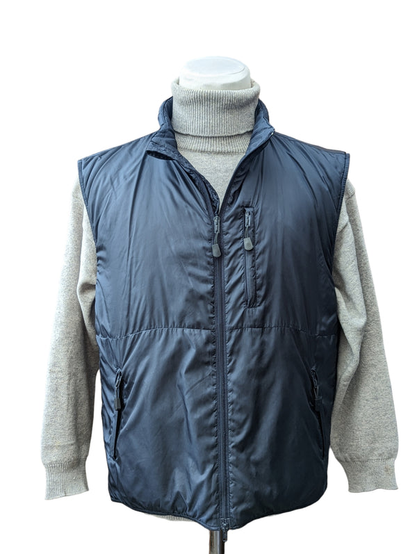 Aspesi Vest/Gilet XL Navy Blue Zip Front Poliamid Thermore padded