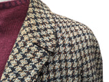 Vintage Marlsbro Tweed Balmacaan Coat L/42 Beige Bold Check 3-button pure wool