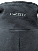 Hackett Car Coat M Black Zip Front Nylon