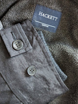 Hackett Car Coat M Black Zip Front Nylon