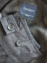 Hackett Car Coat M Black Zip Front Nylon