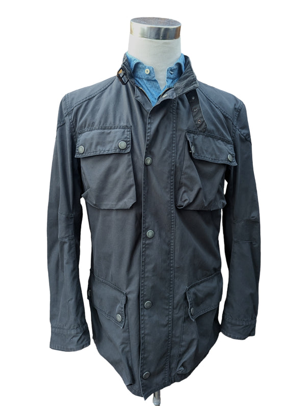 Hackett Velospeed Field Jacket M Faded Navy Blue Cotton/Nylon