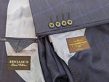 Benjamin VBC 3-in-1 Suit Dark Navy Blue Windowpane 2-button Wool