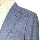 Benjamin VBC Sport Coat Sky Blue Weave 2-button Soft Shoulder Linen/Wool