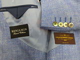 Benjamin VBC Sport Coat Sky Blue Weave 2-button Soft Shoulder Linen/Wool