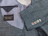 Benjamin Botto Sport Coat Teal Blue Weave 2-button Soft Shoulder Bamboo