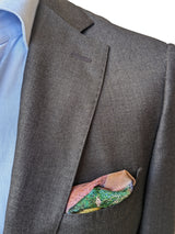 Battisti Pocket Square / Bandana Seurat Sunday Afternoon Fine Art Painting Pure Silk