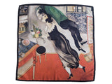 Battisti Pocket Square / Bandana Chagall The Birthday Art Painting Pure Silk