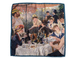 Battisti Pocket Square / Bandana Renoir Luncheon of the Boating Party Fine Art Painting Pure Silk