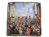 Battisti Pocket Square / Bandana Veronese Wedding Feast at Cana Art Painting Pure Silk