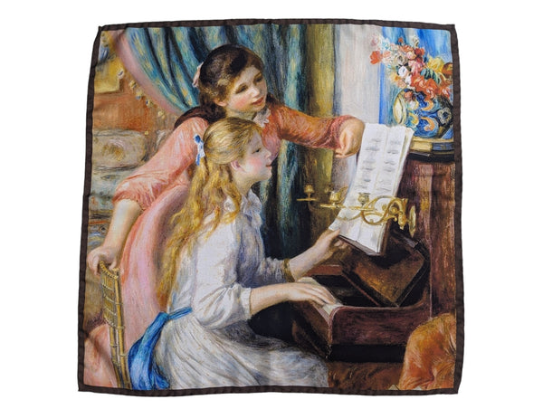 Battisti Pocket Square / Neckerchief Renoir Girls at the Piano
