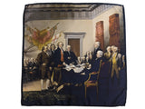 Battisti Pocket Square / Bandana Trumbull Declaration of Independence Art Painting Pure Silk