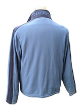 Hackett Reversible Jacket M/L Navy Periwinkle Blue Zip Front Nylon/Cotton