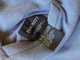 Hackett Reversible Jacket M/L Navy Periwinkle Blue Zip Front Nylon/Cotton