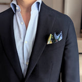 Battisti Pocket Square / Bandana Seurat Sunday Afternoon Fine Art Painting Pure Silk