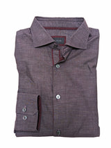 Pal Zileri Shirt 15.75 M Mauve/Brown Cotton