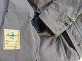 Sartorini Field Jacket M Taupe Grey Button/Zip Front Cotton