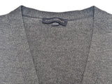 John Smedley Cardigan Vest L Charcoal New Zealand Merino