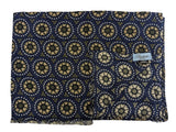 Battisti Scarf Soft Navy Medallions Modal/Cashmere whisper