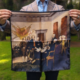 Battisti Pocket Square / Bandana Trumbull Declaration of Independence Art Painting Pure Silk