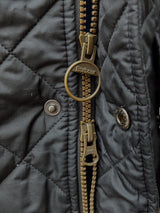 Barbour Jacket M Ltd Ed Union Jack Black Moran Padded Quilt Polyester