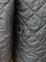 Barbour Jacket M Ltd Ed Union Jack Black Moran Padded Quilt Polyester