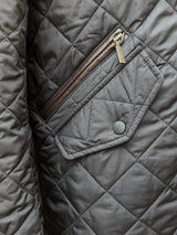 Barbour Jacket M Ltd Ed Union Jack Black Moran Padded Quilt Polyester