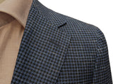 Benjamin VBC Sport Coat Blue Flecked Check 2-button Soft Shoulder Wool/Silk/Linen