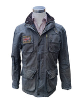 Hackett Field Rally Jacket M Blue-Grey Waxed England