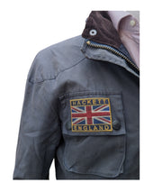 Hackett Field Rally Jacket M Blue-Grey Waxed England